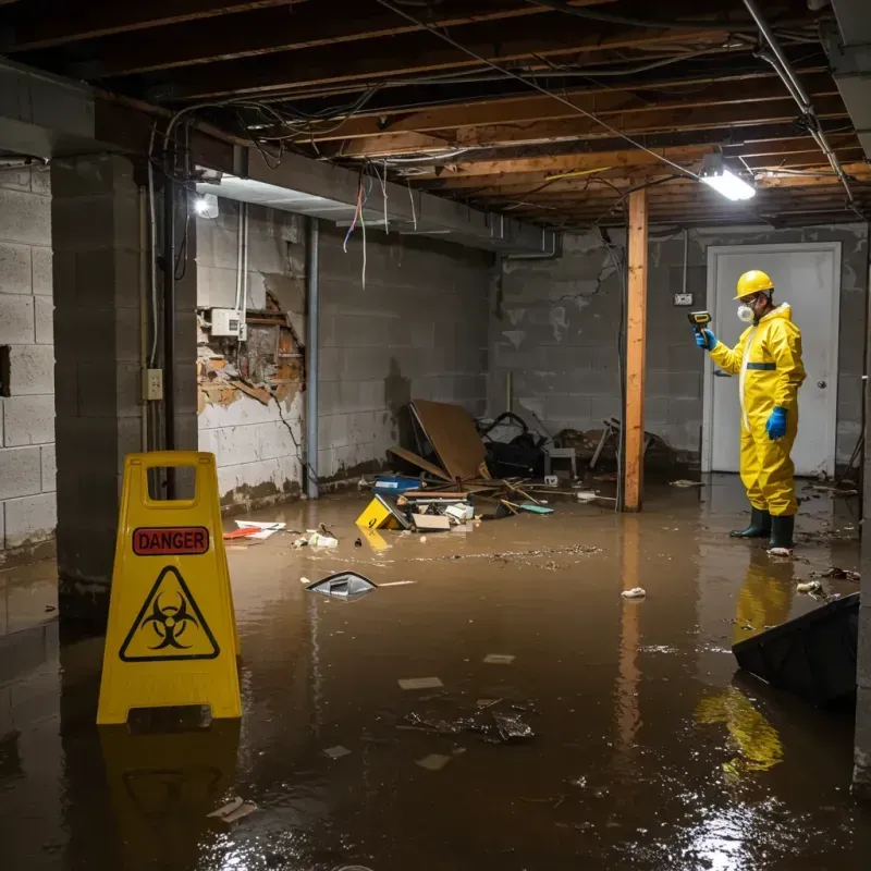 Flooded Basement Electrical Hazard in Charlton County, GA Property